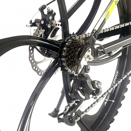 Bicicleta MTB-HT 24" BR Tornado ProMG, cadru aluminiu 13", jante magneziu, manete secventiale, frane disc, 21 viteze, negru [6]