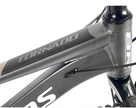 Bicicleta MTB-HT 24" BR Tornado ProMG, cadru aluminiu 13", jante magneziu, manete secventiale, frane disc, 21 viteze, negru [7]