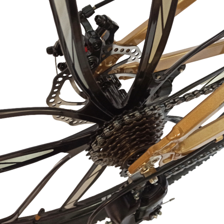 Bicicleta MTB-HT 24" BR Tornado ProMG, cadru aluminiu 13", jante magneziu, manete secventiale, frane disc, 21 viteze [11]