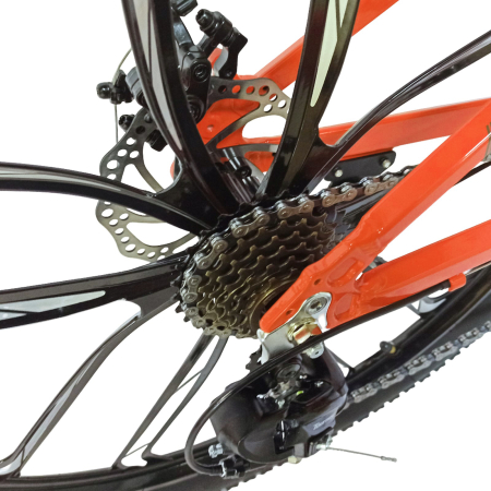 Bicicleta MTB-HT 24" BR Tornado ProMG, cadru aluminiu 13", jante magneziu, manete secventiale, frane disc, 21 viteze [11]