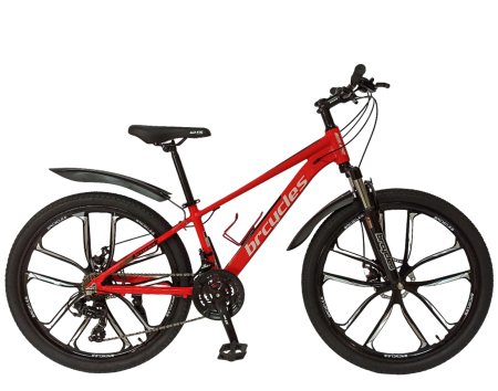 24" (varsta peste 10 ani) - Bicicleta MTB-HT 24" BR Tornado ProMG, cadru aluminiu 13", jante magneziu, manete secventiale, frane disc, 21 viteze