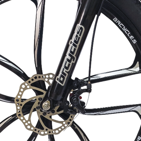 Bicicleta MTB-HT 24" BR Tornado ProMG, cadru aluminiu 13", jante magneziu, manete secventiale, frane disc, 21 viteze [4]