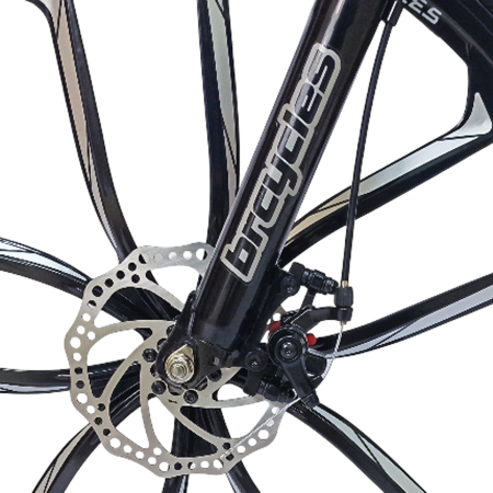 Bicicleta MTB-HT 24" BR Tornado ProMG, cadru aluminiu 13", jante magneziu, manete secventiale, frane disc, 21 viteze [4]