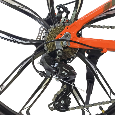 Bicicleta MTB-HT 24" BR Tornado ProMG, cadru aluminiu 13", jante magneziu, manete secventiale, frane disc, 21 viteze [10]