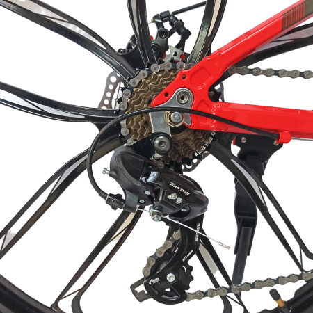 Bicicleta MTB-HT 24" BR Tornado ProMG, cadru aluminiu 13", jante magneziu, manete secventiale, frane disc, 21 viteze [10]