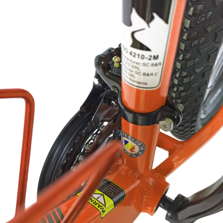 Bicicleta MTB-HT 24" BR Tornado ProMG, cadru aluminiu 13", jante magneziu, manete secventiale, frane disc, 21 viteze [13]