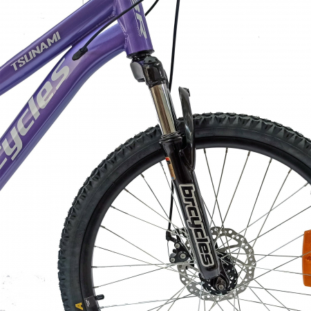 Bicicleta MTB-HT 24" BR Tsunami Pro2008, cadru otel 14", manete secventiale, frane disc, 21 viteze, violet [3]