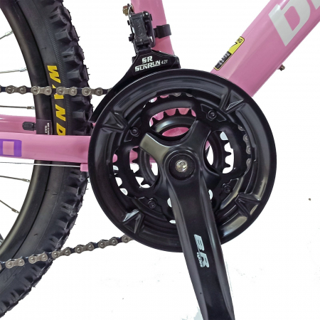 Bicicleta MTB-HT 24" BR Tsunami Pro2008, cadru otel 14", manete secventiale, frane disc, 21 viteze, violet [7]