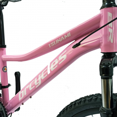 Bicicleta MTB-HT 24" BR Tsunami Pro2008, cadru otel 14", manete secventiale, frane disc, 21 viteze, violet [12]