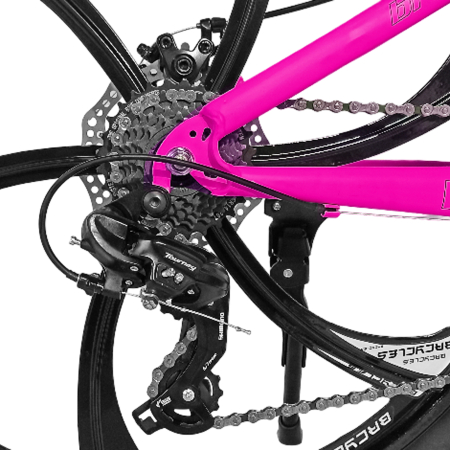 Bicicleta MTB-HT 24" BR Tsunami ProMG, cadru otel 13", jante magneziu, manete secventiale, frane disc, 21 viteze [8]