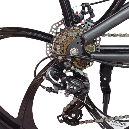 Bicicleta MTB-HT 24" BR Tsunami ProMG, cadru otel 13", jante magneziu, manete secventiale, frane disc, 21 viteze [8]