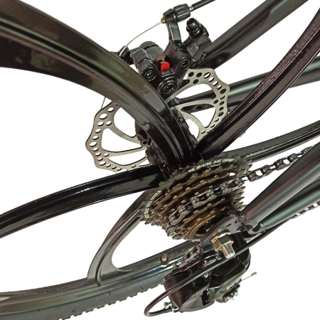 Bicicleta MTB-HT 24" BR Tsunami ProMG, cadru otel 13", jante magneziu, manete secventiale, frane disc, 21 viteze [9]