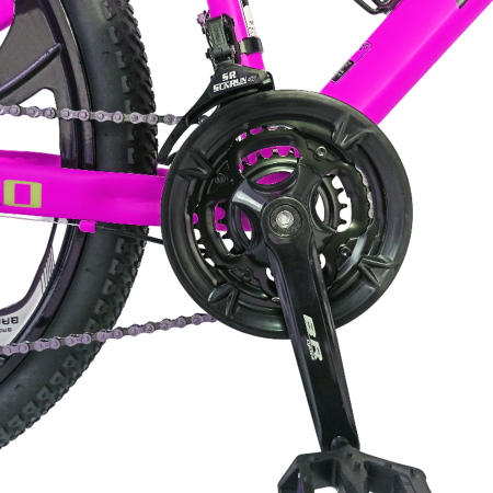 Bicicleta MTB-HT 24" BR Tsunami ProMG, cadru otel 13", jante magneziu, manete secventiale, frane disc, 21 viteze [7]