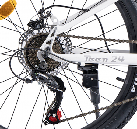 Bicicleta MTB-HT 24" CARPAT Pro Teen, cadru aluminiu 14.5", manete secventiale, frane disc, 21 viteze [8]