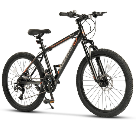 24" (varsta peste 10 ani) - Bicicleta MTB-HT 24" CARPAT XR-1, cadru otel 15", manete RevoShift, frane disc, 21 viteze