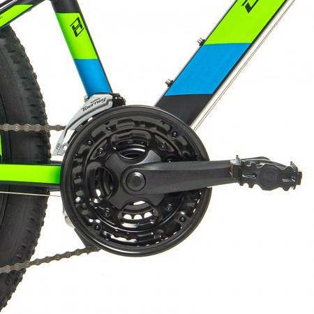 Bicicleta MTB-HT 24" DEVRON Alaska, cadru aluminiu 12.5", manete revoshift, frane disc, 21 viteze, negru/verde [8]