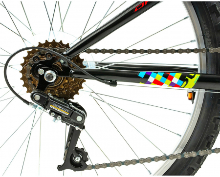 Bicicleta MTB-HT 24" DHS Plasma 240, cadru otel 13", manete revoshift,  frane V-Brake, 6 viteze [6]