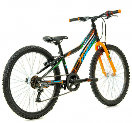 Bicicleta MTB-HT 24" DHS Turbo 240, cadru otel 13", manete revoshift, frane V-Brake, 6 viteze [2]