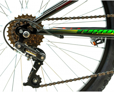 Bicicleta MTB-HT 24" DHS Turbo 240, cadru otel 13", manete revoshift, frane V-Brake, 6 viteze [6]