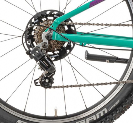 Bicicleta MTB-HT 24" RAYMON Yanga 24, cadru aluminiu 12", manete revoshift, frane V-Brake, 7 viteze, verde/violet [5]