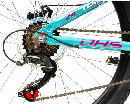 Bicicleta MTB-HT 24" TERRANA 2423, cadru aluminiu 12", manete revoshift, frane disc, 18 viteze [6]