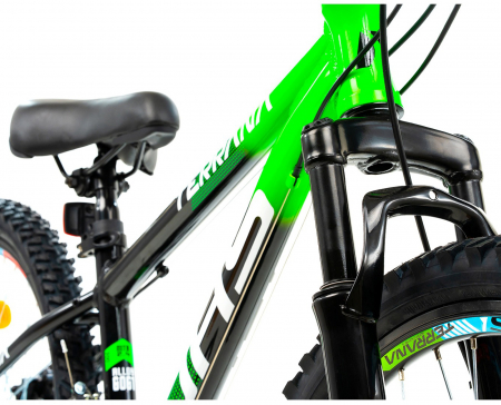 Bicicleta MTB-HT 24" TERRANA 2423, cadru aluminiu 12", manete revoshift, frane disc, 18 viteze [3]