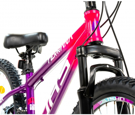 Bicicleta MTB-HT 24" TERRANA 2423, cadru aluminiu 12", manete revoshift, frane disc, 18 viteze [3]