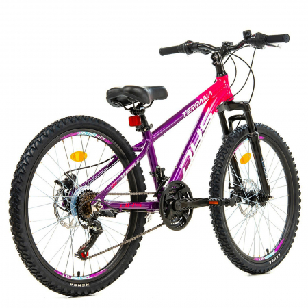 Bicicleta MTB-HT 24" TERRANA 2423, cadru aluminiu 12", manete revoshift, frane disc, 18 viteze [2]