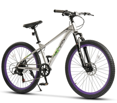 24" (varsta peste 10 ani) - Bicicleta MTB-HT 24" VELORS Dirt 2.4, cadru otel 15", manete secventiale, frane disc, 7 viteze