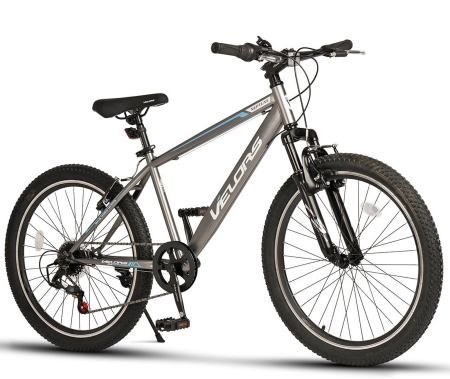 BICICLETE COPII - Bicicleta MTB-HT 24" VELORS Neptune, cadru otel 17", manete RevoShift, frane V-Brake, 7 viteze