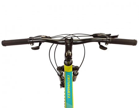 Bicicleta MTB-HT 24" BR Tornado, cadru aluminiu 13", manete secventiale, frane disc, 21 viteze, galben fluo mat [7]