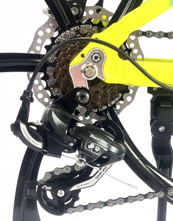 Bicicleta MTB-HT 26" BR Tornado ProMG, cadru aluminiu 13.5", jante magneziu, manete secventiale, frane disc, 21 viteze [4]