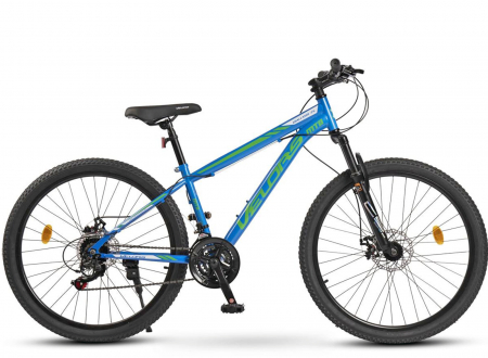Bicicleta MTB-HT 26" VELORS Challenge 2.6, cadru otel 17", manete secventiale, frane disc, 21 viteze, albastru/verde [1]