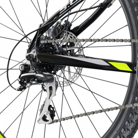 Bicicleta MTB-HT 29" KROSS Hexagon 5.0, cadru aluminiu 17", manete secventiale, frane hidraulice, 24 viteze, negru/galben [9]