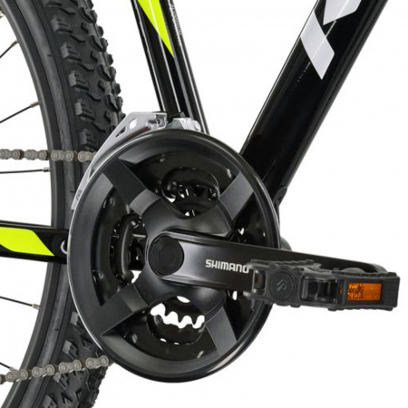 Bicicleta MTB-HT 29" KROSS Hexagon 5.0, cadru aluminiu 19", manete secventiale, frane hidraulice, 24 viteze, negru/galben [8]