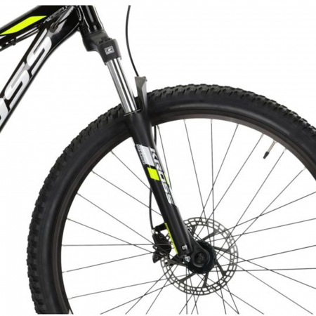 Bicicleta MTB-HT 29" KROSS Hexagon 5.0, cadru aluminiu 17", manete secventiale, frane hidraulice, 24 viteze, negru/galben [4]