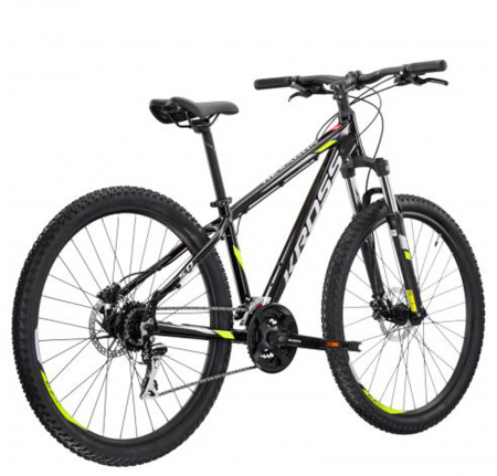 Bicicleta MTB-HT 29" KROSS Hexagon 5.0, cadru aluminiu 17", manete secventiale, frane hidraulice, 24 viteze, negru/galben [2]