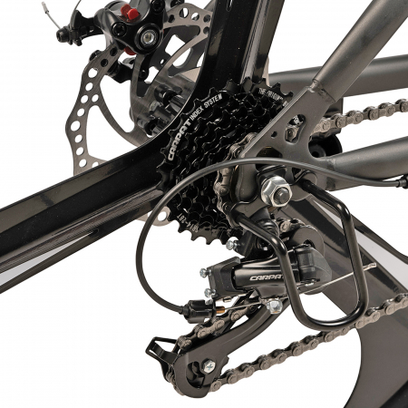 Bicicleta MTB-HT 27.5" VELORS Prime 2.7, cadru otel 18", jante magneziu, frane disc, manete secventiale, 21 viteze, gri/negru [8]