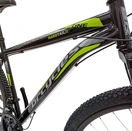Bicicleta MTB-HT 29" BR Arizona One, cadru otel 19", frane disc, manete secventiale, 21 viteze, negru/verde [11]