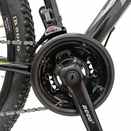 Bicicleta MTB-HT 29" BR Arizona One, cadru otel 19", frane disc, manete secventiale, 21 viteze, negru/verde [7]