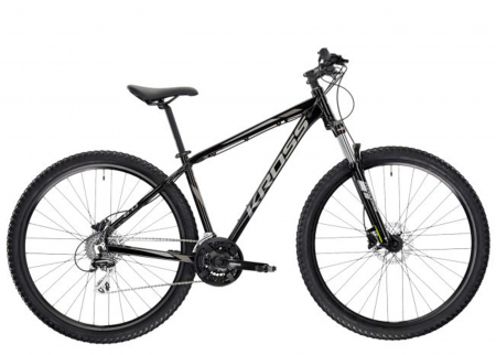 Bicicleta MTB-HT 29" KROSS Hexagon 6.0, cadru aluminiu 17", manete secventiale, frane hidraulice, 24 viteze, negru/gri [1]