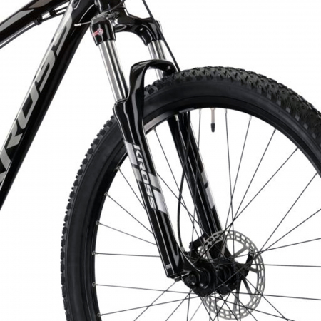 Bicicleta MTB-HT 29" KROSS Hexagon 6.0, cadru aluminiu 17", manete secventiale, frane hidraulice, 24 viteze, negru/gri [3]