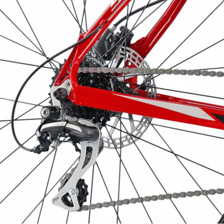 Bicicleta MTB-HT 29" KROSS Hexagon 5.0, cadru aluminiu 17", manete secventiale, frane hidraulice, 24 viteze, rosu/alb [9]