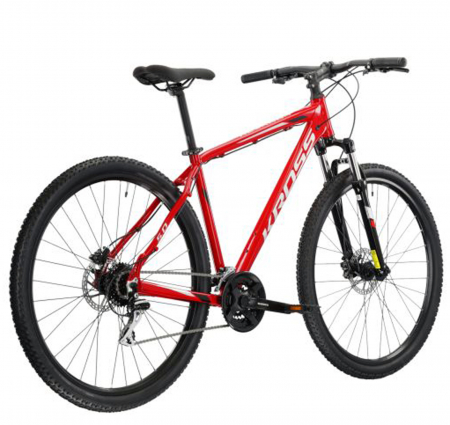 Bicicleta MTB-HT 29" KROSS Hexagon 5.0, cadru aluminiu 19", manete secventiale, frane hidraulice, 24 viteze, rosu/alb [2]