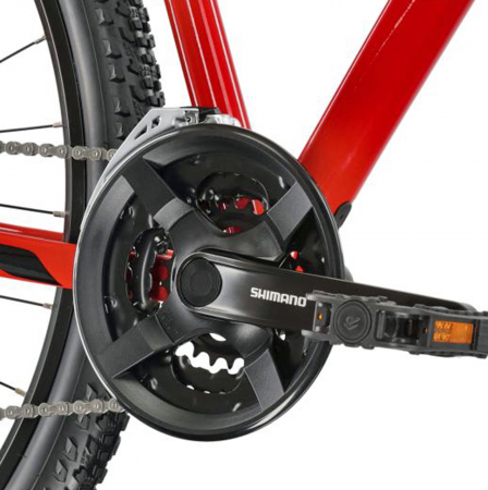 Bicicleta MTB-HT 29" KROSS Hexagon 5.0, cadru aluminiu 19", manete secventiale, frane hidraulice, 24 viteze, rosu/alb [8]