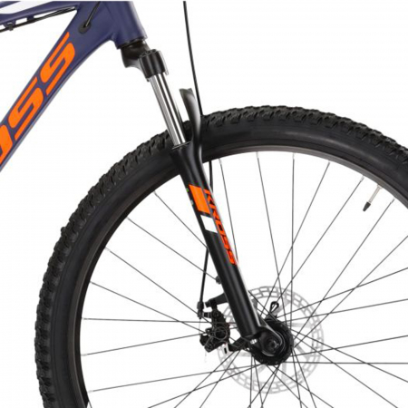 Bicicleta MTB-HT 27.5" KROSS Hexagon 3.0, cadru aluminiu 19", manete secventiale, frane disc, 21 viteze, albastru/portocaliu [4]