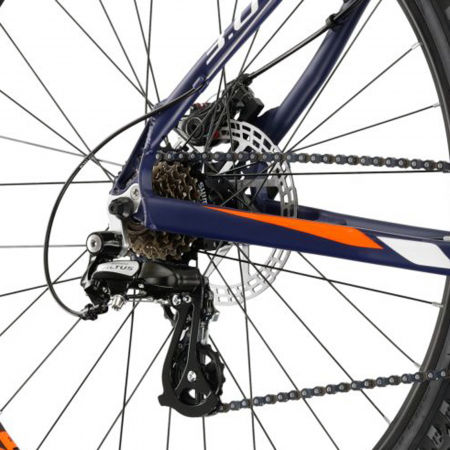 Bicicleta MTB-HT 27.5" KROSS Hexagon 3.0, cadru aluminiu 19", manete secventiale, frane disc, 21 viteze, albastru/portocaliu [9]