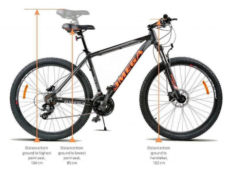 Bicicleta MTB-HT 29" OMEGA Duke, cadru aluminiu, manete secventiale, frane hidraulice, 21 viteze [2]