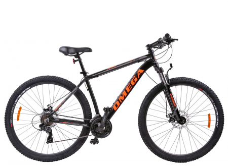 BICICLETE MTB-HT - Bicicleta MTB-HT 27.5" OMEGA Gerry, cadru aluminiu 19.5", manete secventiale, frane disc, 21 viteze, rosu/negru