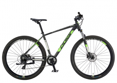 BICICLETE MTB-HT - Bicicleta MTB-HT 29" POLAR Mirage Comp, cadru aluminiu 20.5", manete secventiale, frane disc, 21 viteze, negru/verde